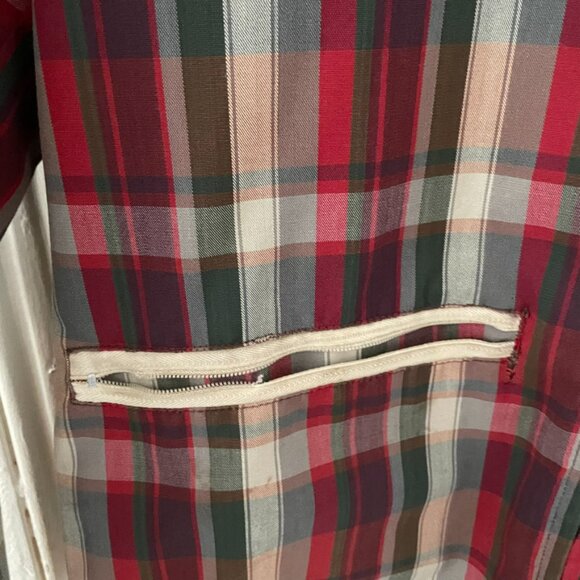 Vintage 1960s Danville Co. Plaid Madras Windbreaker Men’s Small USA Made - Picture 6 of 7